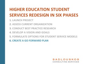 Student Services Redesign Phase 6